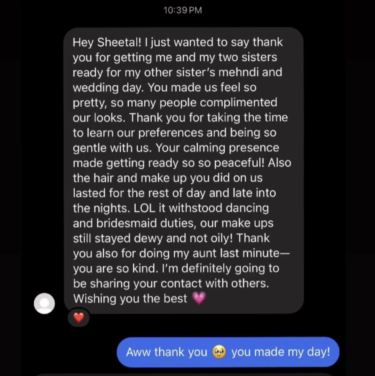 Bride review screenshot
